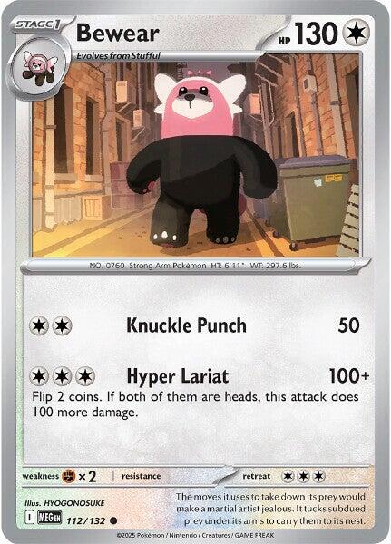 Mega Evolution Bewear Pokémon card